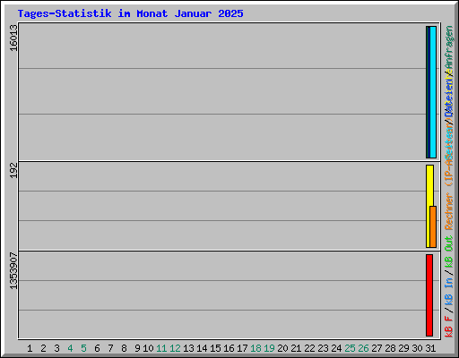 Tages-Statistik im Monat Januar 2025