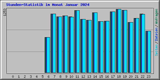 Stunden-Statistik im Monat Januar 2024